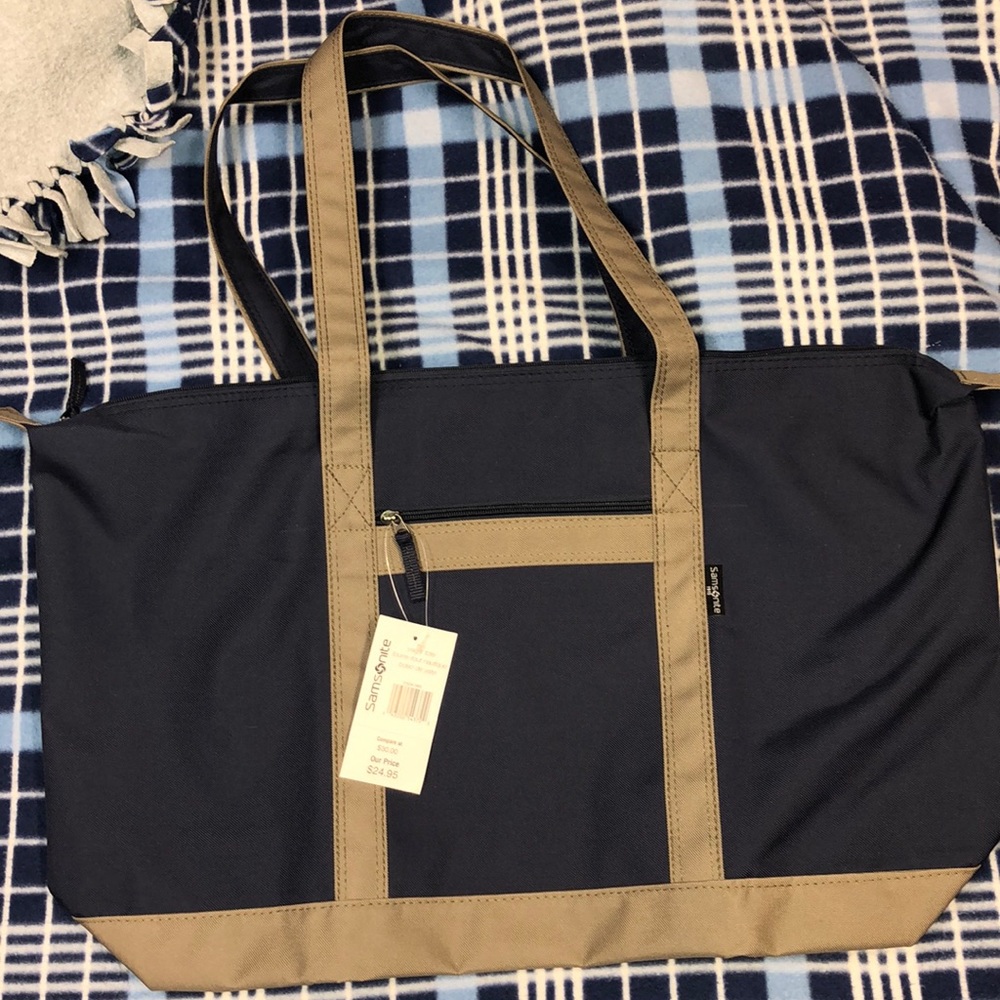 SAMSONITE TOTE NIBag Navy & Tan